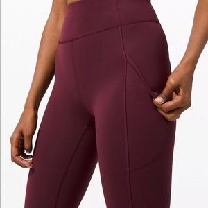 Lululemon Burgundy High-Rise Tight